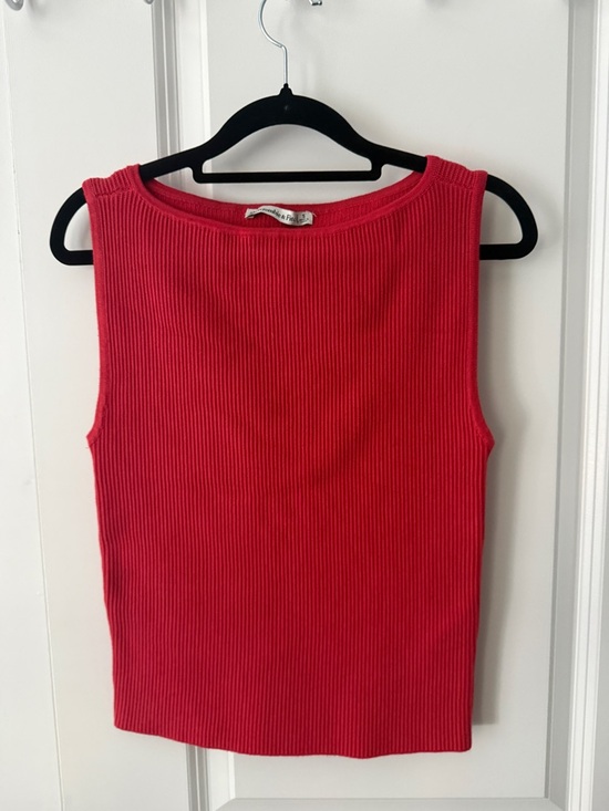 Abercrombie & Fitch Tops - Abercrombie & Fitch Red ottoman slash tank top NWT